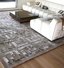 Ковер из Турции из бамбукового шелка ручной работы FENDI taupe