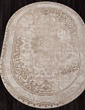 Пушистый круглый ковер SIESTA M030A LIGHT BEIGE / CREAM Овал