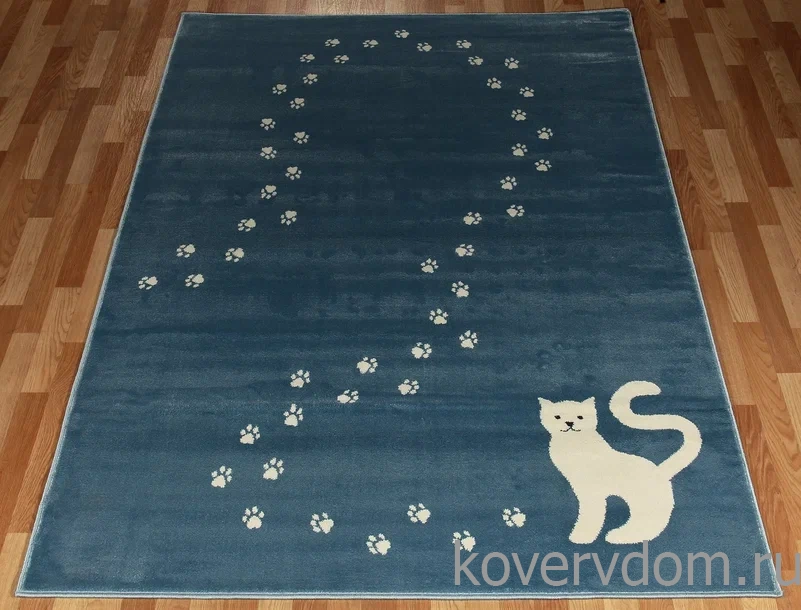 Ковер с котиком SOFT Kotek azure Ковер с котиком SOFT Kotek azure