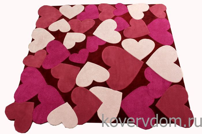Авторский детский ковер ручной работы SMALL HEARTs