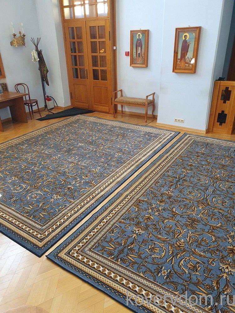 Ковровая композиция в храм 39-38 сине-голубая Ковровая композиция в храм 39-38 сине-голубая