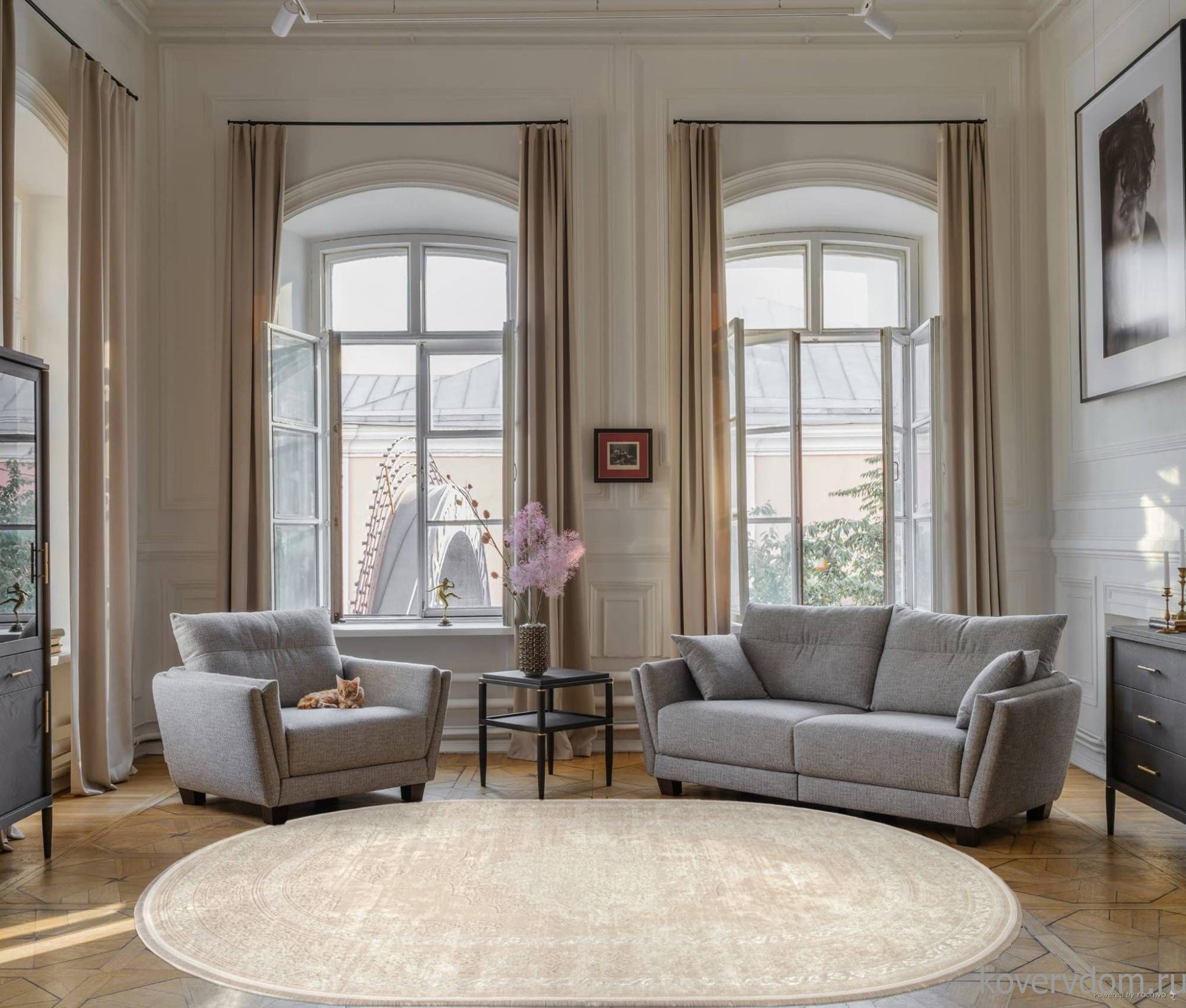 Ковер MIKONOS F566AF CREAM / CREAM Овал Ковер MIKONOS F566AF CREAM / CREAM Овал