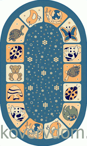 Детский ковер Ребятам о зверятах  41851-16 овал