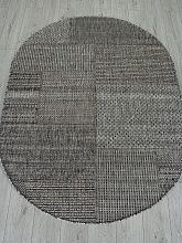 Овальный ковер серый KAIR S139 DARK GRAY Овал