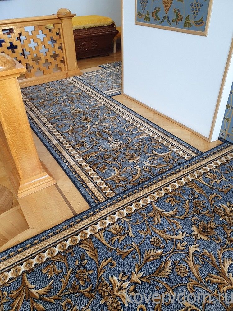 Ковровая композиция в храм 39-38 сине-голубая Ковровая композиция в храм 39-38 сине-голубая